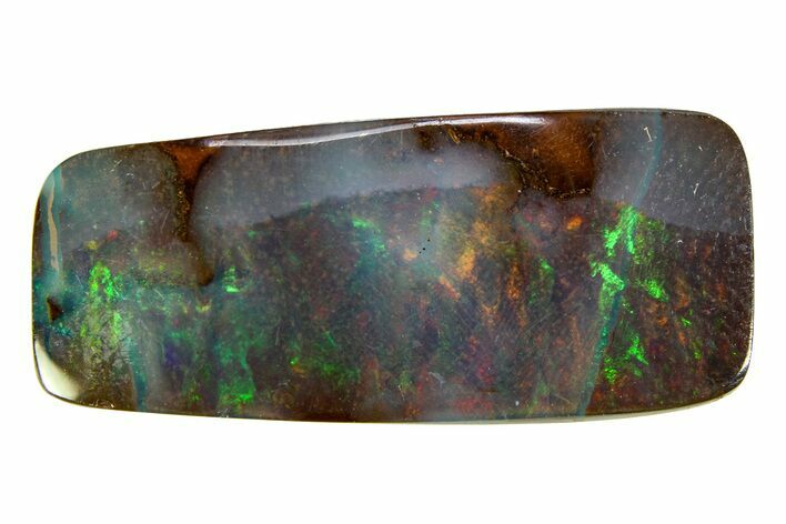 Colorful Polished Boulder Opal Specimen - Queensland, Australia #351871